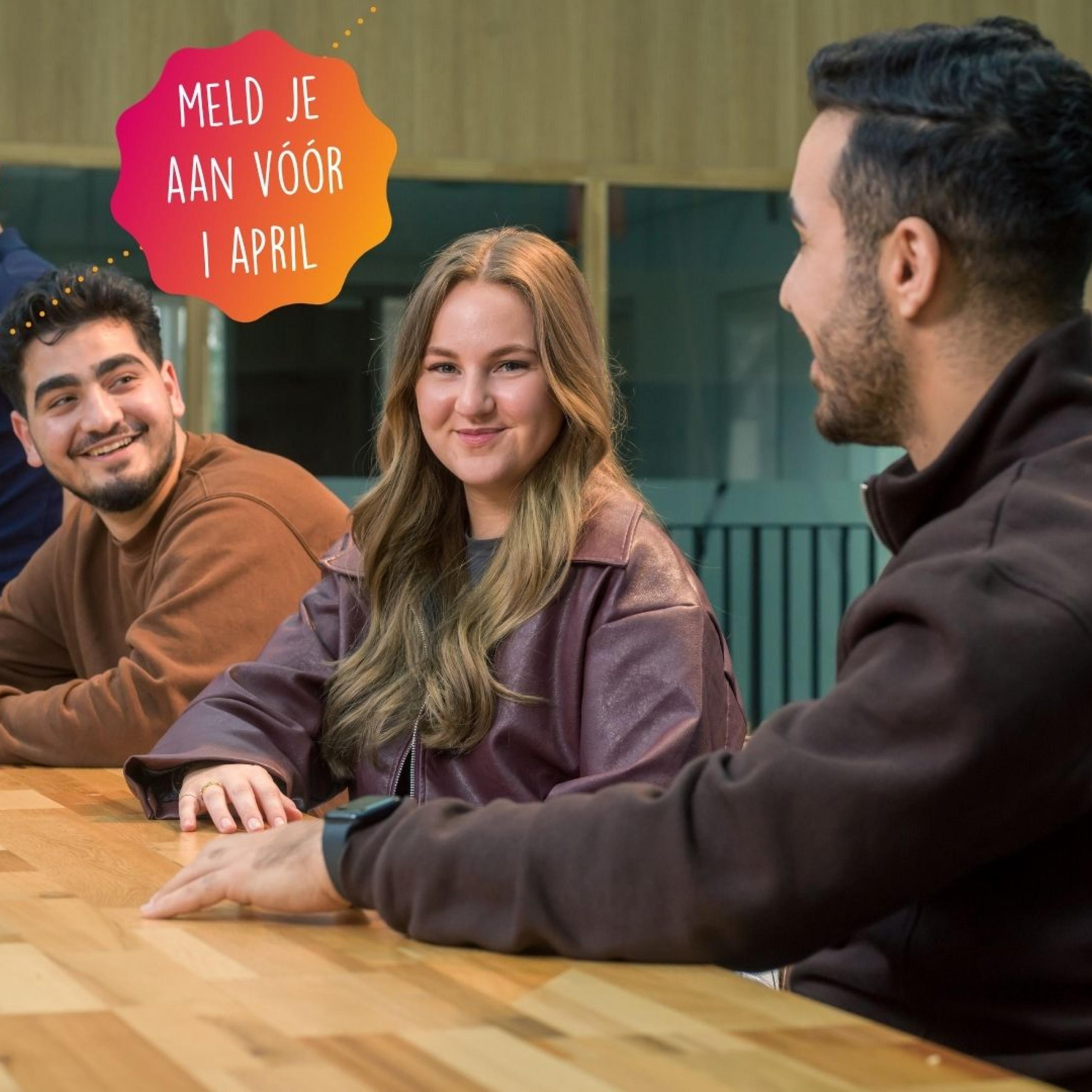 Aanmelden voor 1 april
